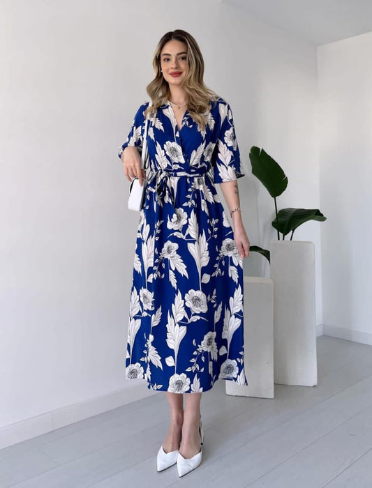 Stylish Floral Printed Midi Dress