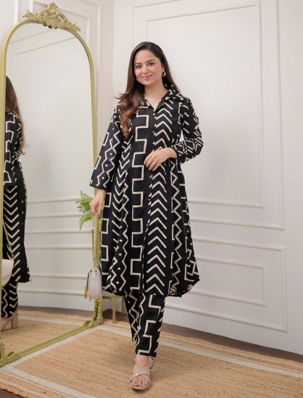 Premium Jaipuri Aline Printed Co-ord Set