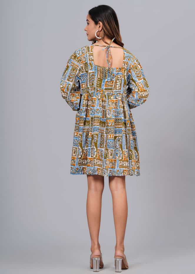 Designer Printed Midi Dress