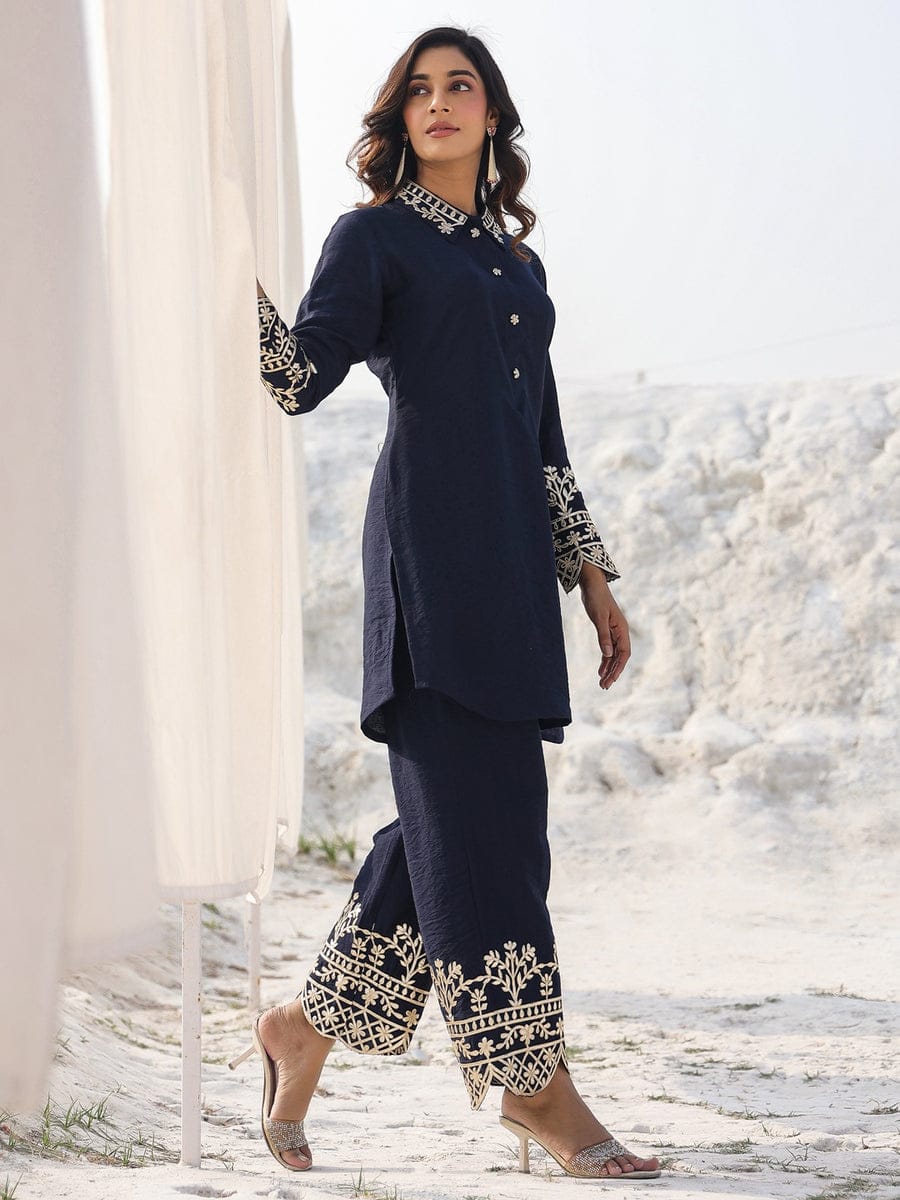 Designer Stylish Embroidered Co-ord Set