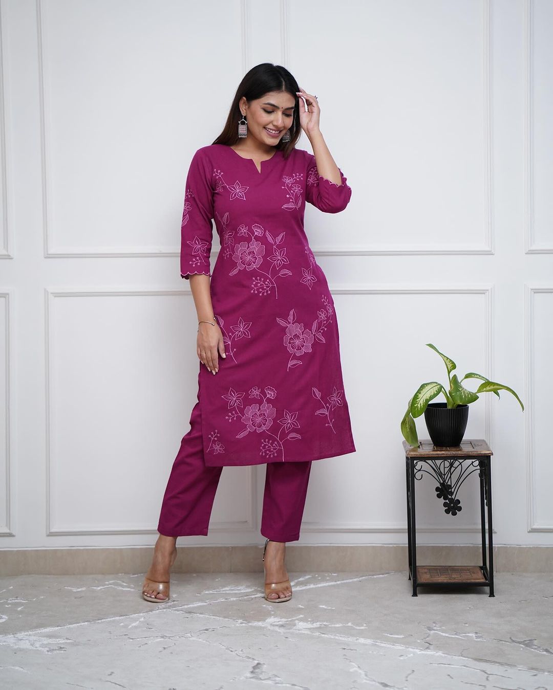 Designer Floral Embroidered Co-ord Set