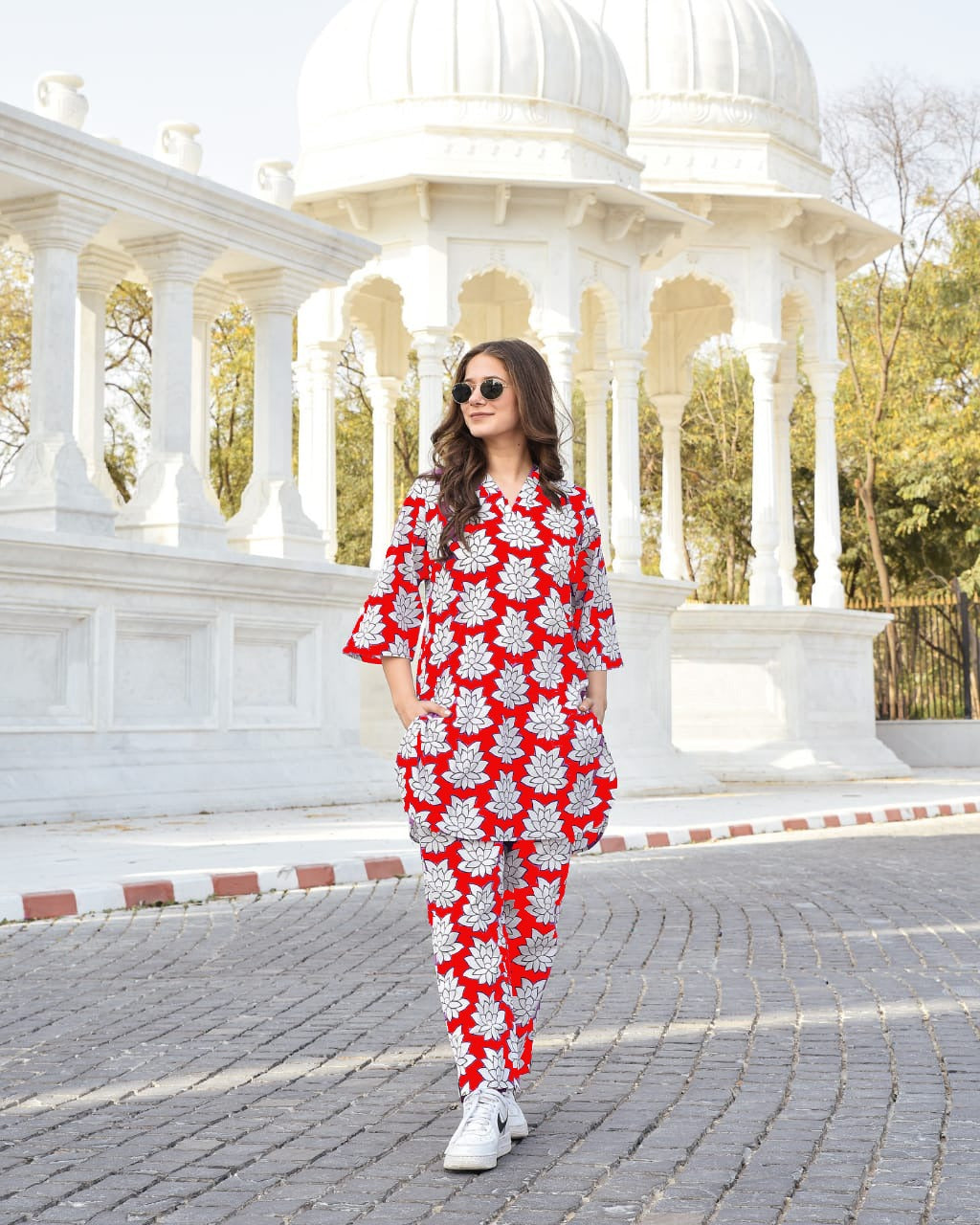 Designer Floral Classy Printed Co-ord Set