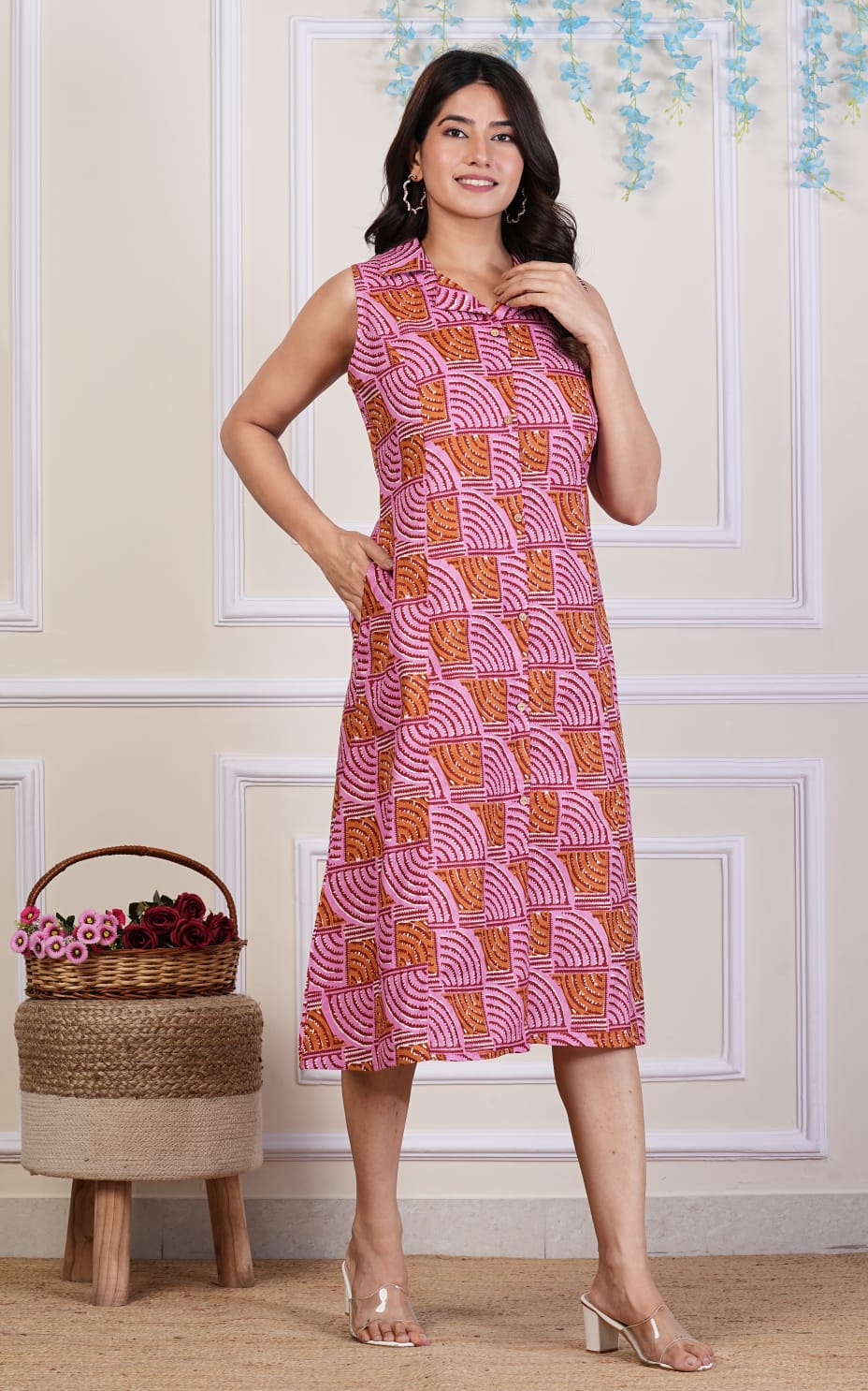 Elegant Classy Aline Printed Dress