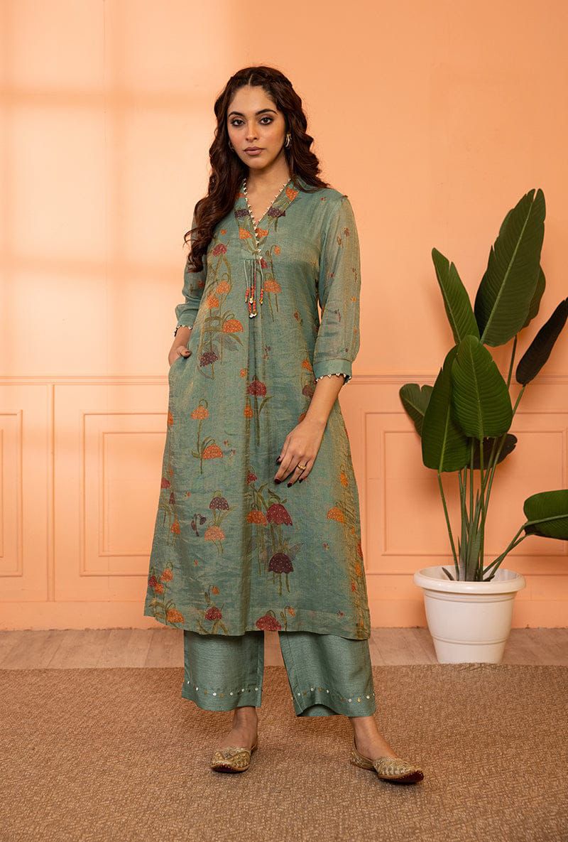 Elegant Traditional Embroidered Co-ord Set