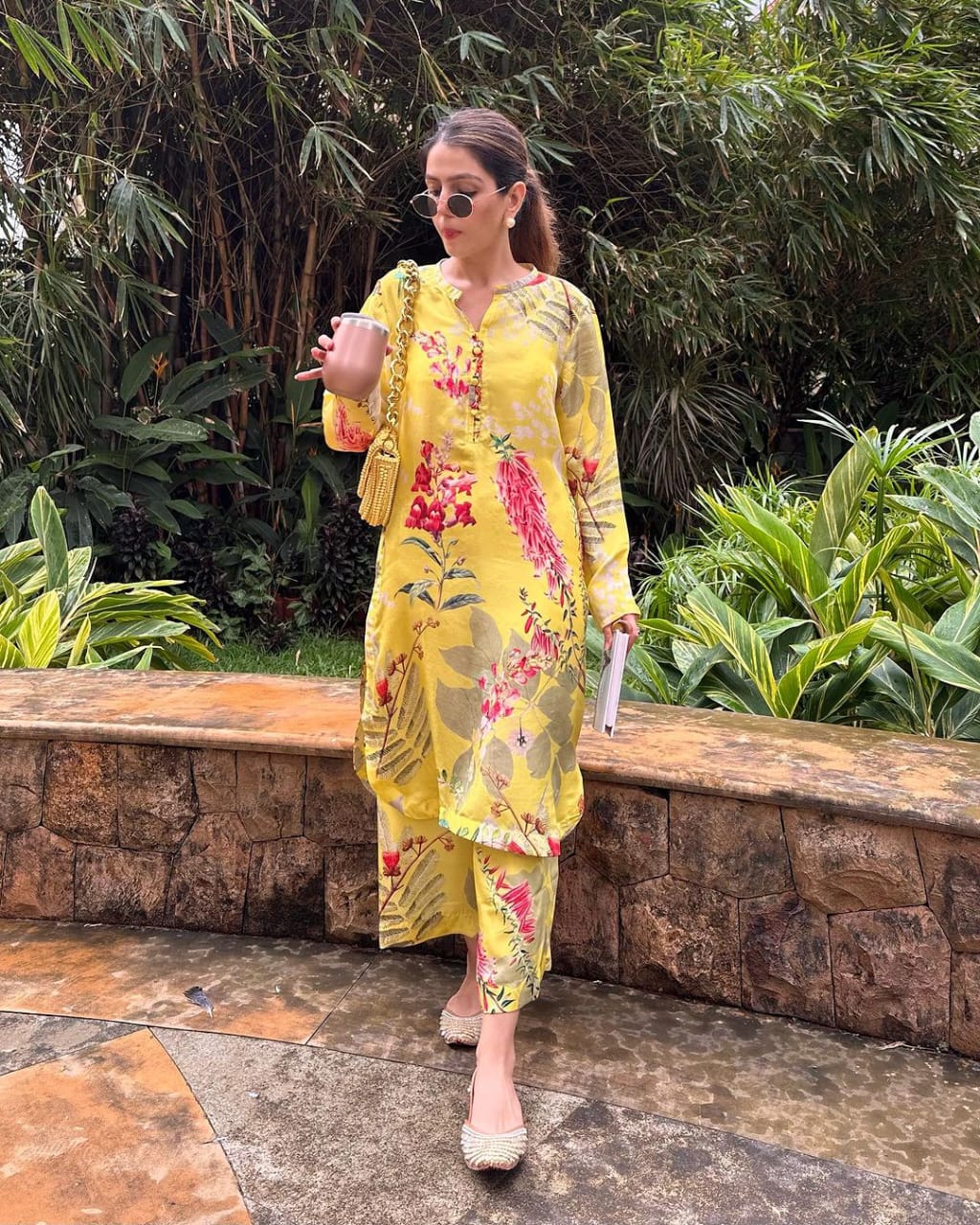 Floral Yellow Printed Co-ord Set