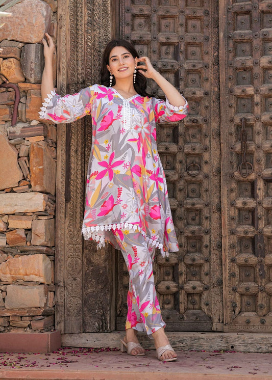 Designer Floral Printed Co-ord Set