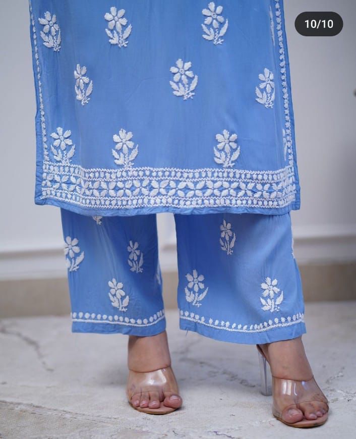 Elegant Chickenari Embroidered Co-ord Set