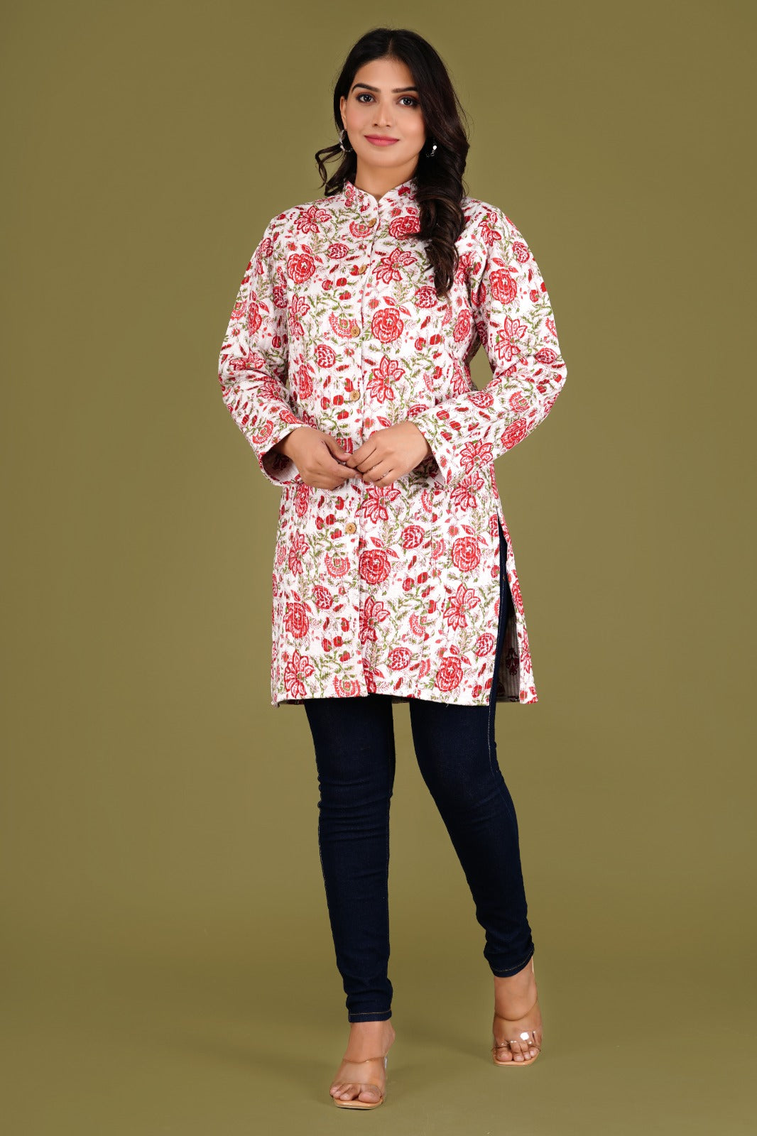 Pure Cotton Reversible Long Jacket